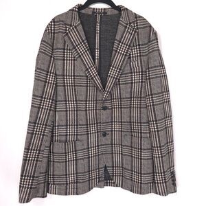 ZARA Women’s Blazer Size US 42 XL Cotton Blend Check Jacket Pockets 2922/332